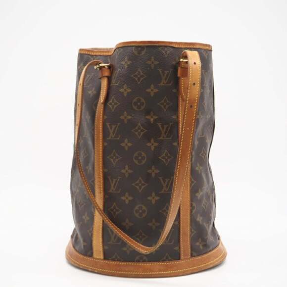 LOUIS VUITTON Monogram Bucket GM M42236 Handbag in Brown Coated Canvas for Women